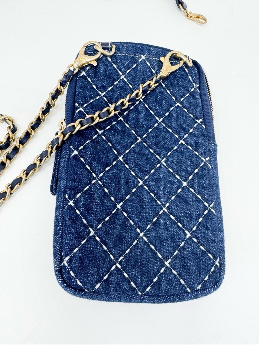 Chanel Denim Quilted Crossbody Phone Case and Wallet Set - Picture 7 of 10